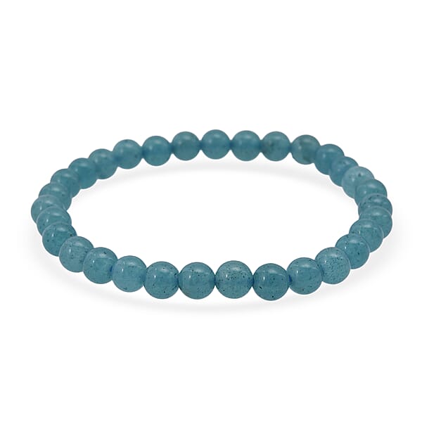 Shop Lc Amazonite Quartz Beaded Stretch Bracelet 50.00 Ctw
