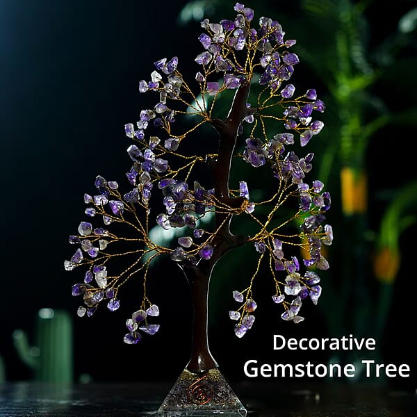 Shop Lc Amethyst Gemstone Tree With Pyramid Orgone Base (Approx. 0.881 Lbs)