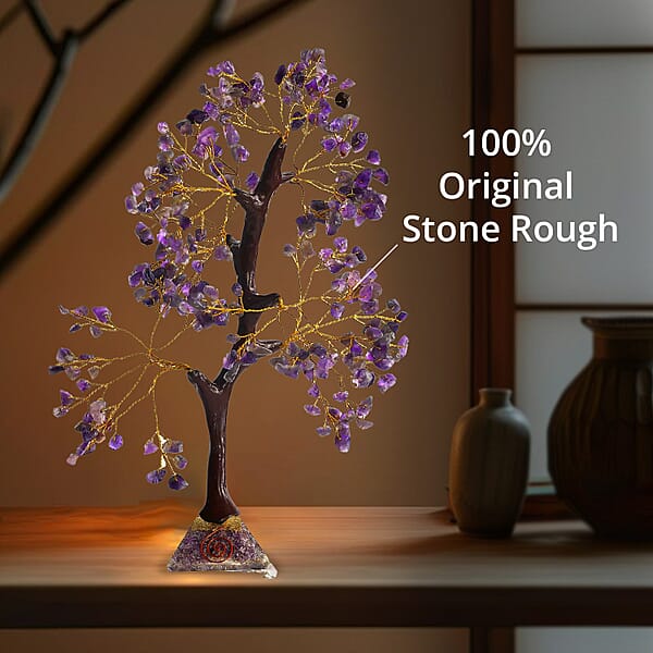 Shop Lc Amethyst Gemstone Tree With Pyramid Orgone Base (Approx. 0.881 Lbs)