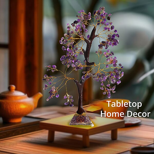 Shop Lc Amethyst Gemstone Tree With Pyramid Orgone Base (Approx. 0.881 Lbs)