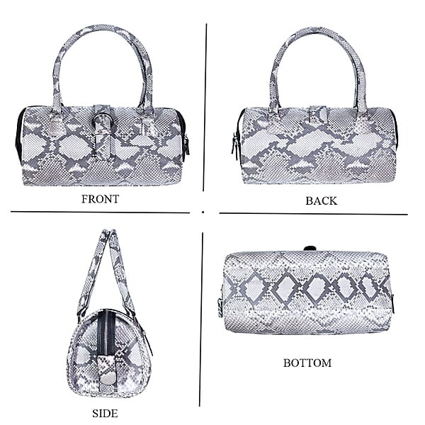 Shop Lc Ankur's Treasure Chest The Grand Pelle Handcrafted Natural Genuine Python Leather Barrel Bag