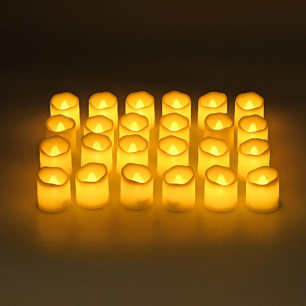 shop lc Ankur Treasure Chest Livmore Set of 24 pcs Ivory Candle with Warm Lights