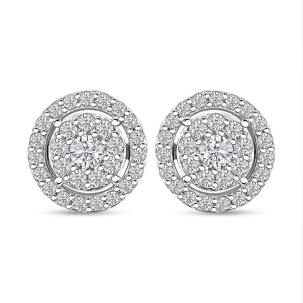 shop lc Ankur Treasure Chest Luxuriant Lab Grown Diamond 0.75 ctw Earrings in 10K White Gold