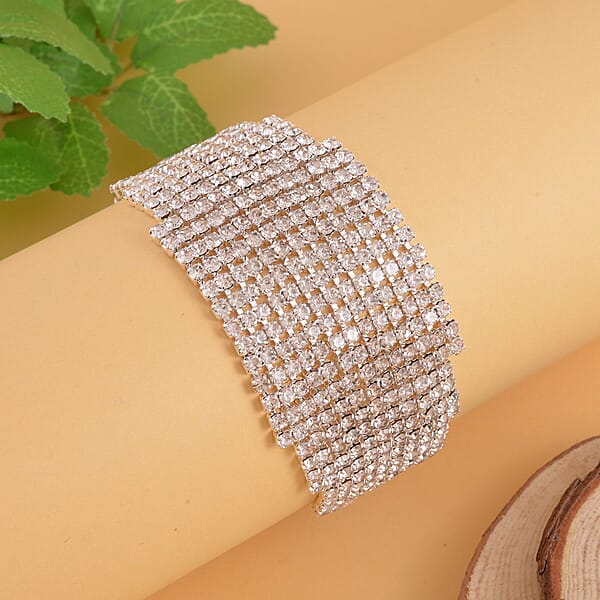 Shop Lc Austrian Crystal Sparkles Bracelet In Silvertone (7.50-9.50In)