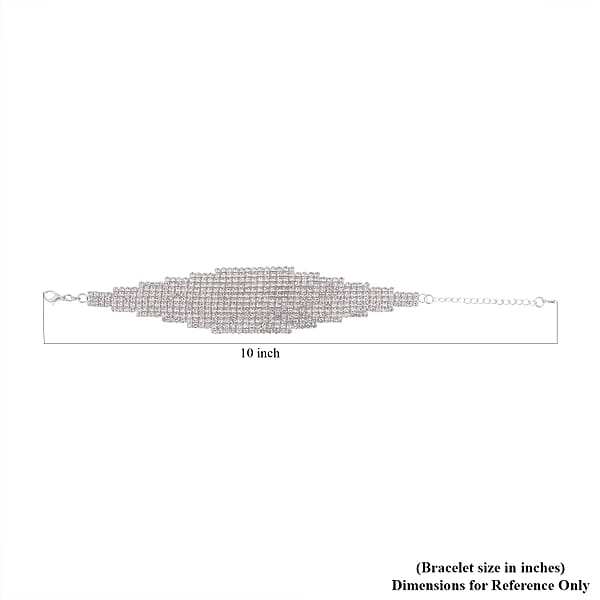 Shop Lc Austrian Crystal Sparkles Bracelet In Silvertone (7.50-9.50In)