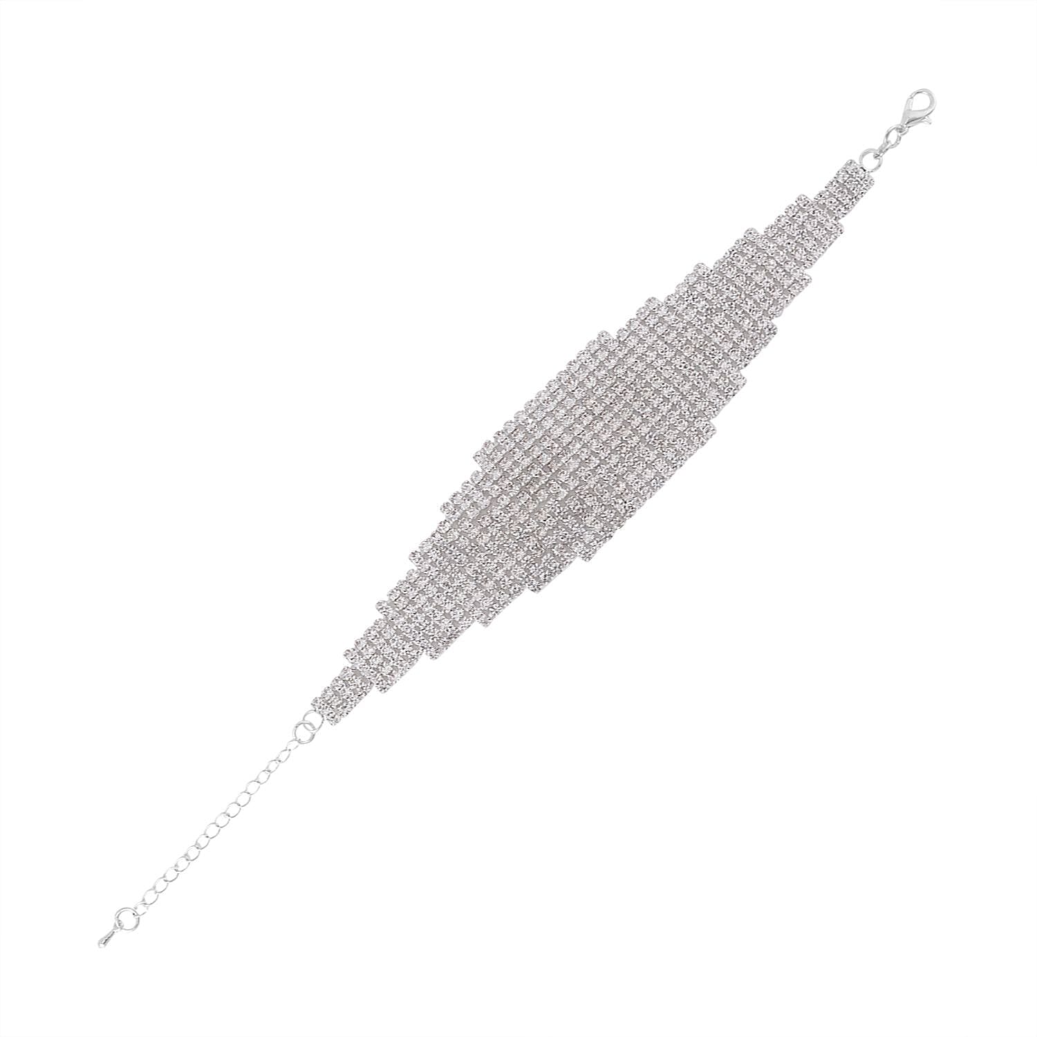 shop lc Austrian Crystal Sparkles Bracelet in Silvertone (7.50-9.50In)