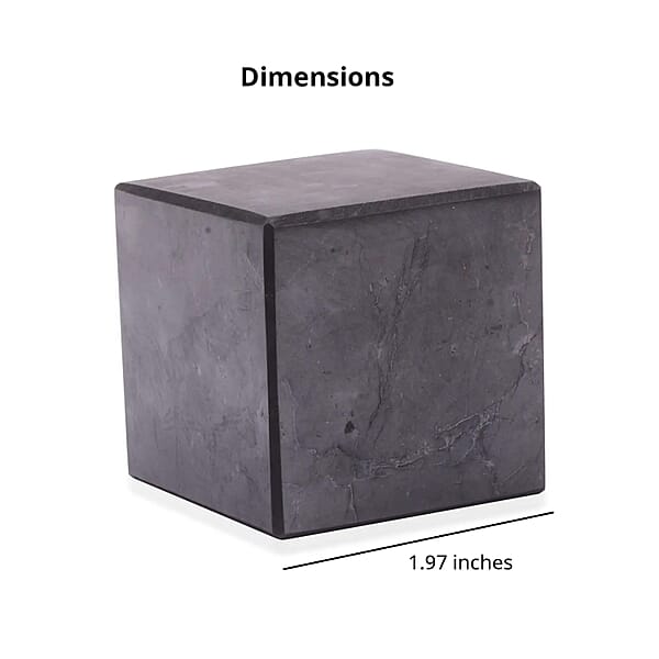 Shop Lc Authentic Polished Smooth Edge Shungite Cube 5cm Approx. 1870.00 Ctw Black Stone Small Decor For Home Office Kitchen Tabletop Desks