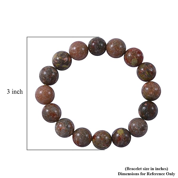 Shop Lc Autumn Jasper 8mm 200.00 Ctw Beaded Stretch Bracelet