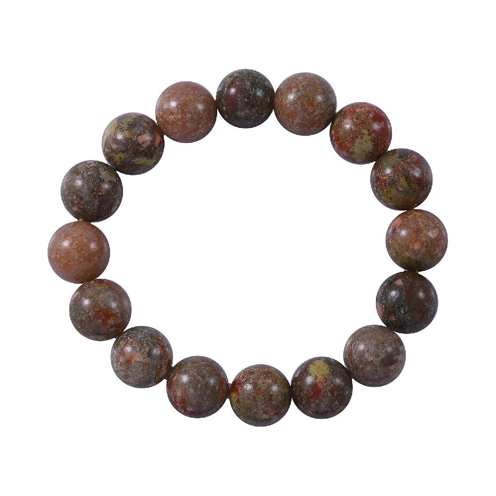 shop lc Autumn Jasper 8mm 200.00 ctw Beaded Stretch Bracelet