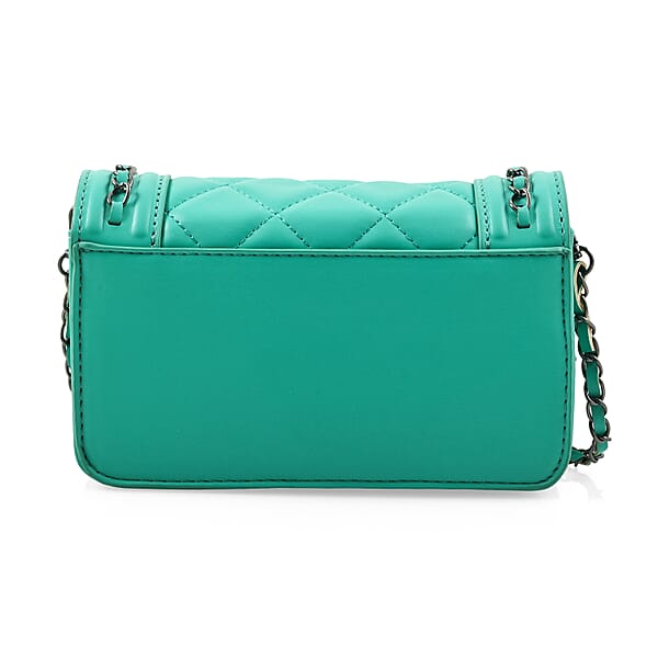 Shop Lc Badgley Mischka Mint Quilted Vegan Leather Crossbody Bag