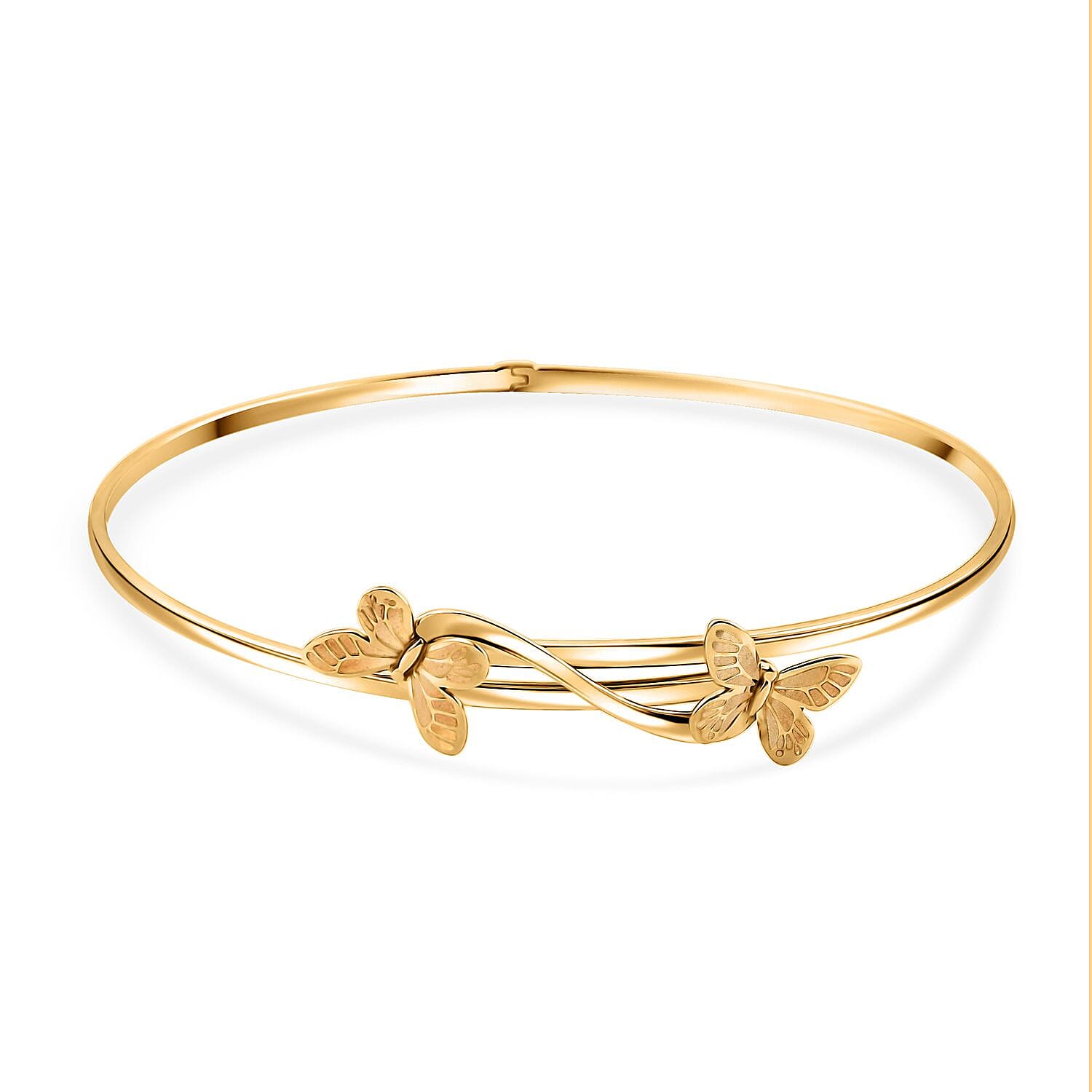 shop lc Bali Legacy Butterfly Bangle Bracelet in 10K Yellow Gold 4.10 Grams