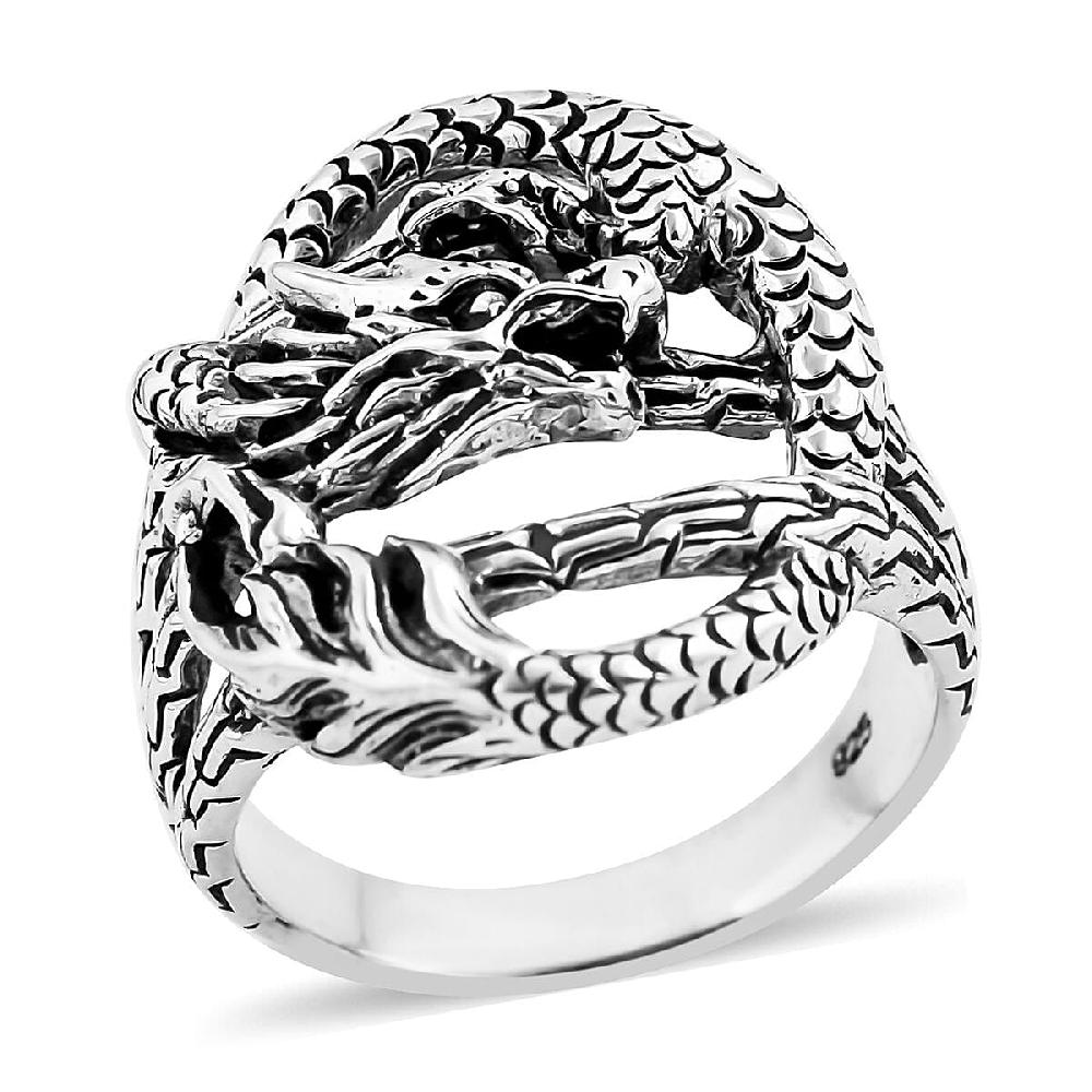 shop lc Bali Legacy Dragon Ring in Sterling Silver 6.75 Grams