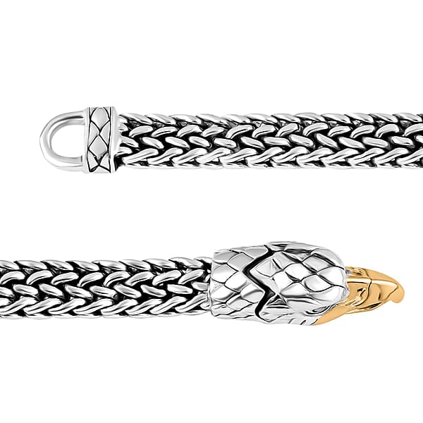 Shop Lc Bali Legacy Eagle Bracelet In 22K Vermeil YG Over And Sterling Silver (7.25 In) 39.50 Grams