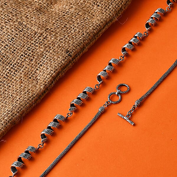 Shop Lc Bali Legacy Milky Way Tulang Naga Chain Necklace In Sterling Silver 35.97 Grams 20 Inches
