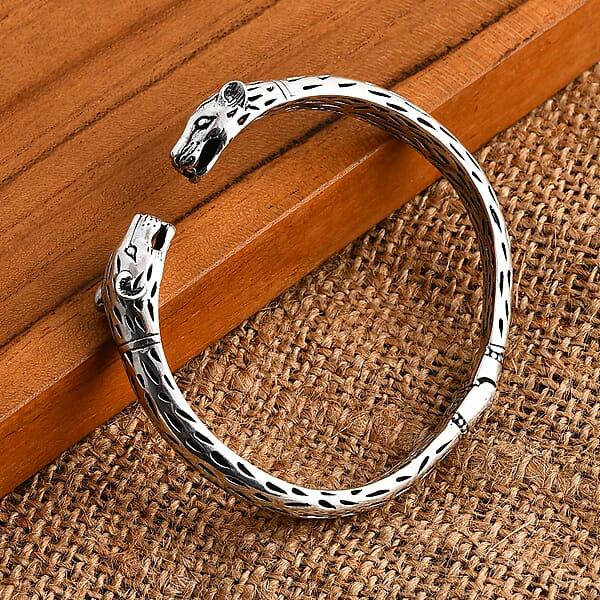 Shop Lc Bali Legacy Sterling Silver Cuff Bangle Bracelet (7.25 In) 31.59 Grams