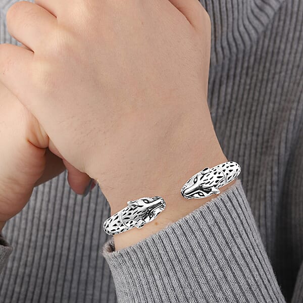 Shop Lc Bali Legacy Sterling Silver Cuff Bangle Bracelet (7.25 In) 31.59 Grams