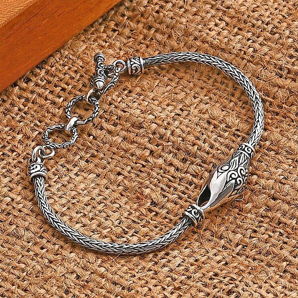 Shop Lc Bali Legacy Sterling Silver Eagle Face Bracelet (7.25 In) 10.47 Grams