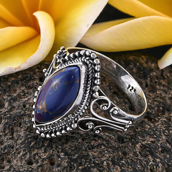 Shop Lc Bali Mojave Purple Turquoise Ring In Sterling Silver 4.75 Ctw