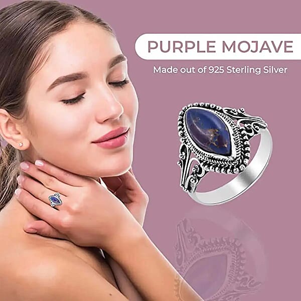 Shop Lc Bali Mojave Purple Turquoise Ring In Sterling Silver 4.75 Ctw