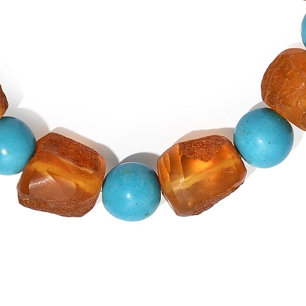 Shop Lc Baltic Amber And Magnesite Stretch Bracelet