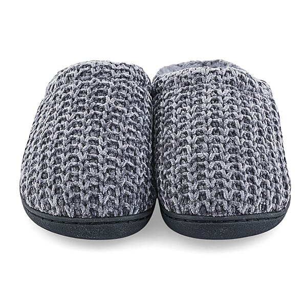 Shop Lc BANDOLINO Black Fur Lined Chenille House Slippers In Gifting Box - S