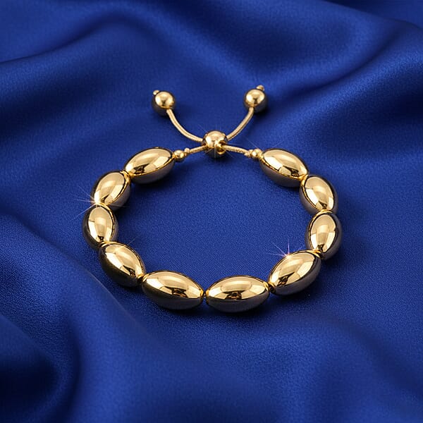 Shop Lc Beaded Chain Bracelet In Goldtone (6.0-9.0In)