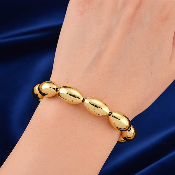Shop Lc Beaded Chain Bracelet In Goldtone (6.0-9.0In)