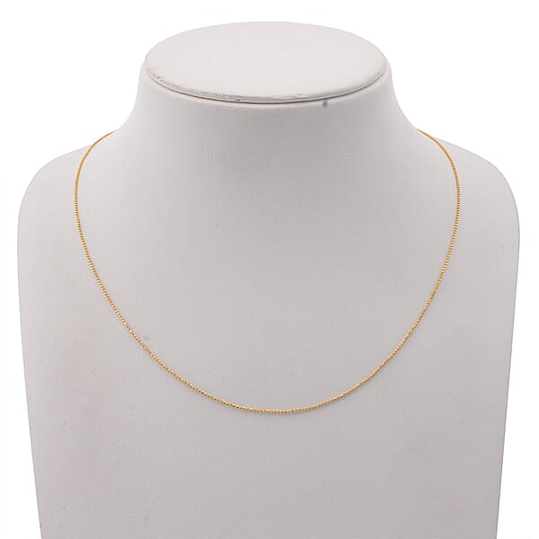 Shop Lc Beaded Chain Necklace In 24K Yellow Gold 20 Inches 3.20 Grams
