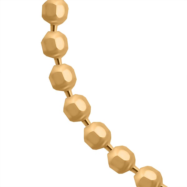 Shop Lc Beaded Chain Necklace In 24K Yellow Gold 20 Inches 3.20 Grams