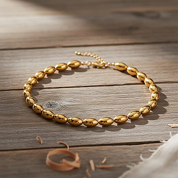 Shop Lc Beaded Chain Necklace In Goldtone 20-22 Inches