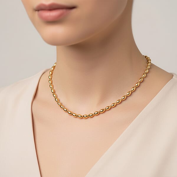 Shop Lc Beaded Chain Necklace In Goldtone 20-22 Inches