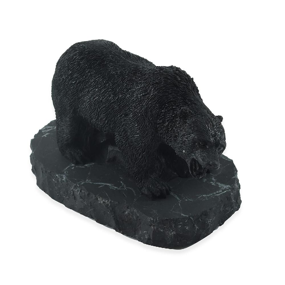 shop lc Bear Shungite Figurine 5x3 Approx. 2913.00 ctw