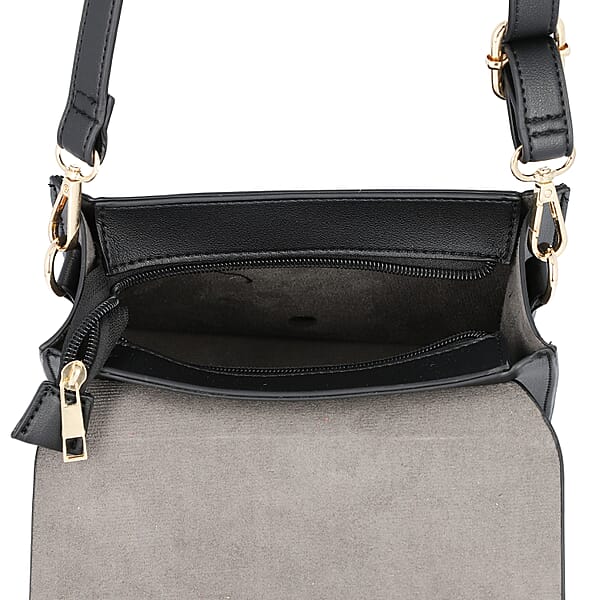 Shop Lc Black And Red Reindeer Antler Crossbody Bag With Detachable Shoulder Strap Faux Leather Crossbody Bag For Women Handbag Perfect Pick For Christmas Party