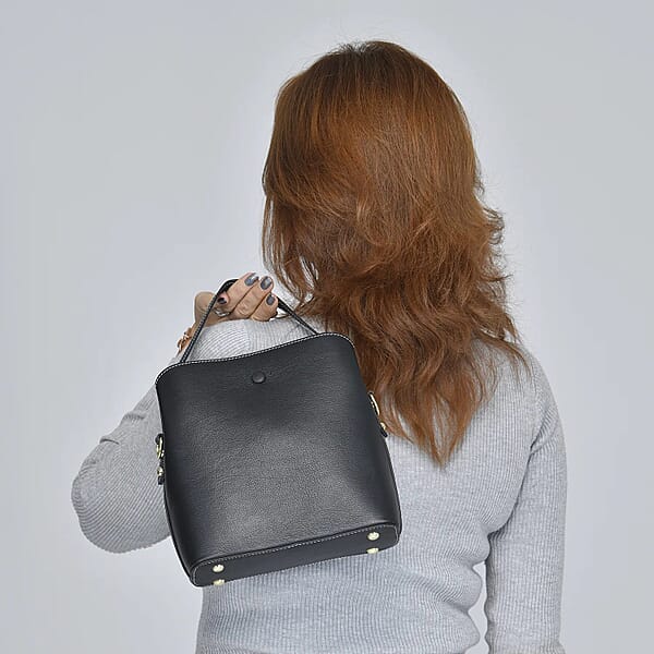 Shop Lc Black Deer Handprinted With Embossed Pattern Genuine Leather Tote Bag For Women Purses Satchel Purse Shoulder Handbag