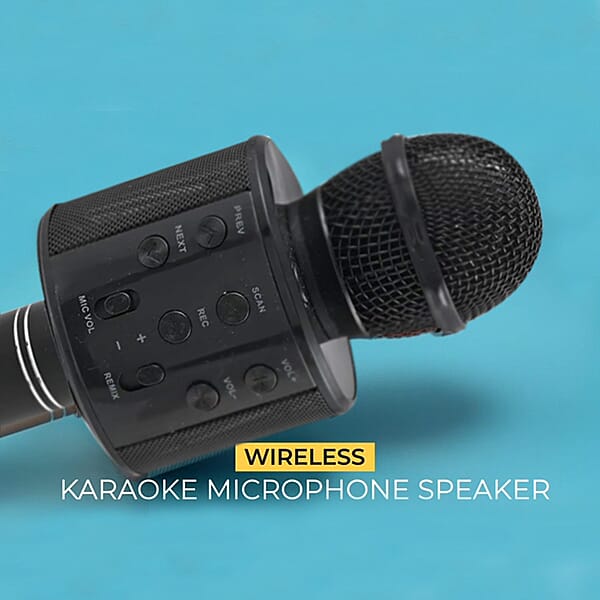 Shop Lc Black Wireless Bluetooth Karaoke Microphon14.99e With USB Charger
