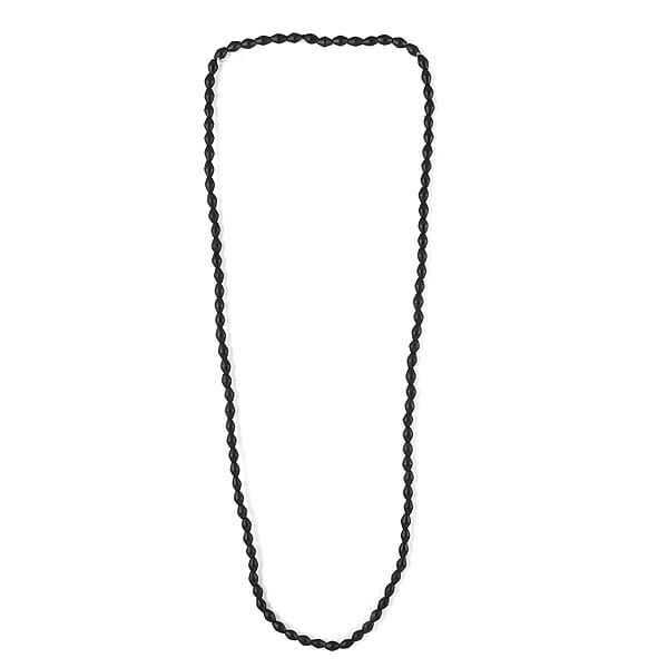Shop Lc Black Wooden Beaded Rope Necklace 38 Inches