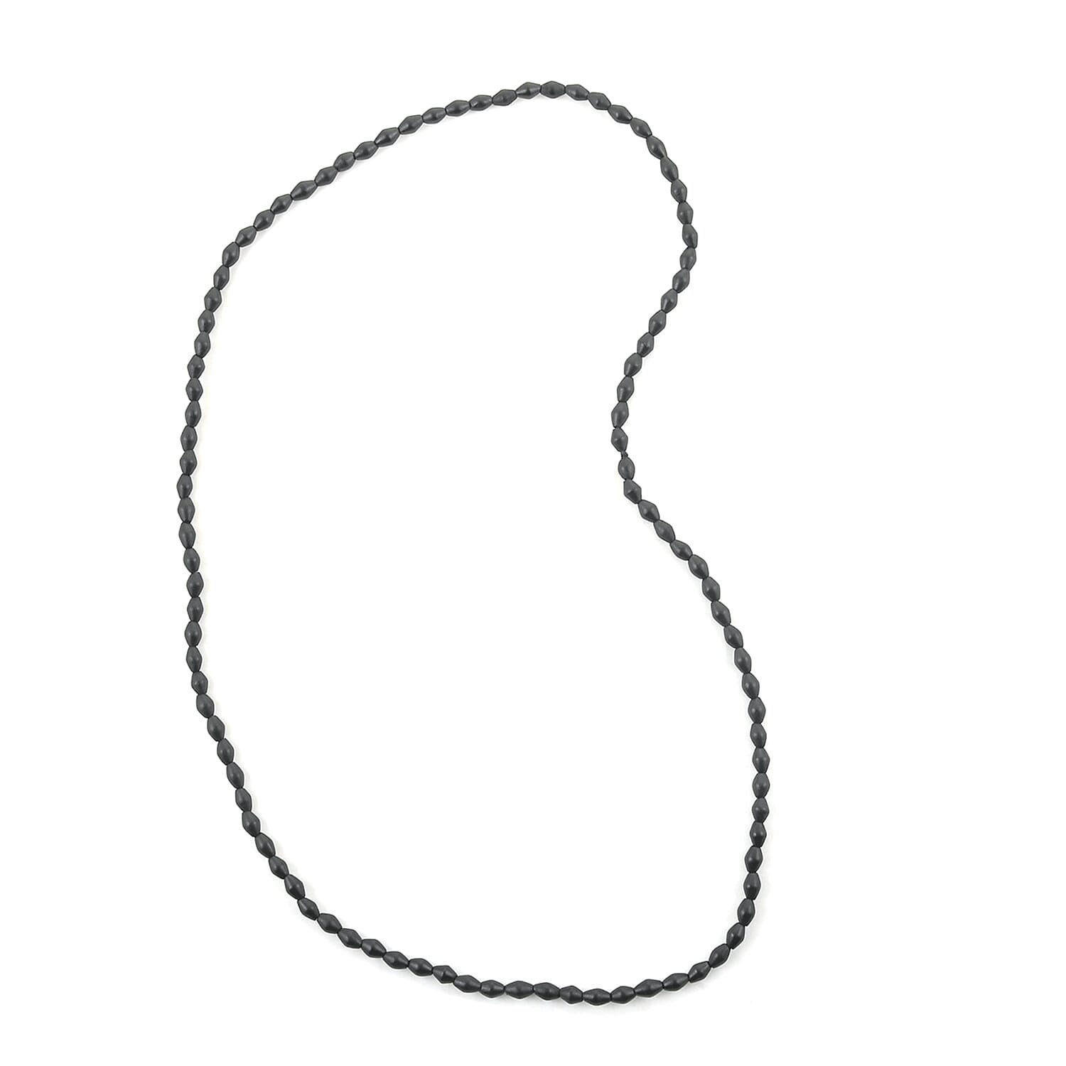 shop lc Black Wooden Beaded Rope Necklace 38 Inches