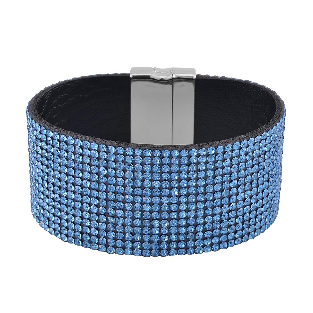 shop lc Blue Austrian Crystal Bracelet in Silvertone (7.50 In)