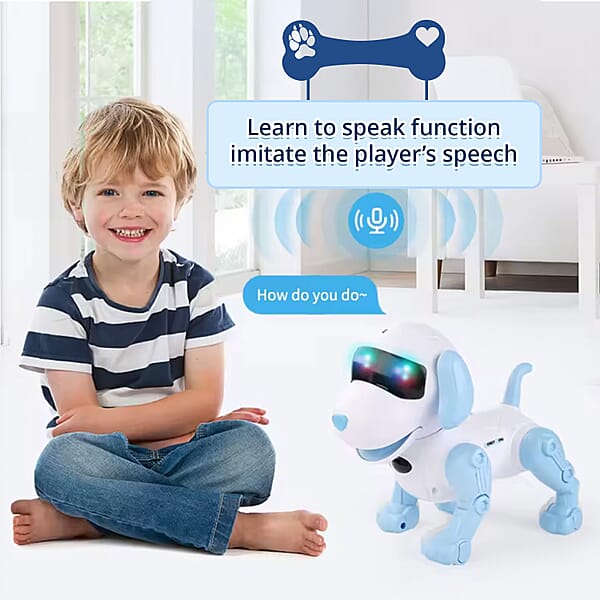 Shop Lc Blue Bionic Smart Robotic Dog Toy With Remote Control