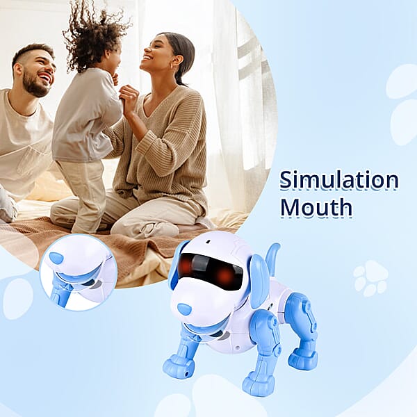 Shop Lc Blue Bionic Smart Robotic Dog Toy With Remote Control