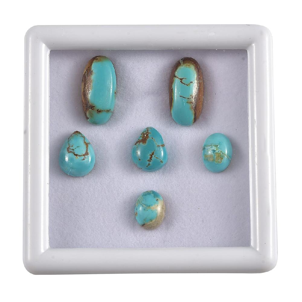 shop lc Blue Moon Turquoise Assorted Box (Mix Size) 15.00 ctw Loose Gemstone