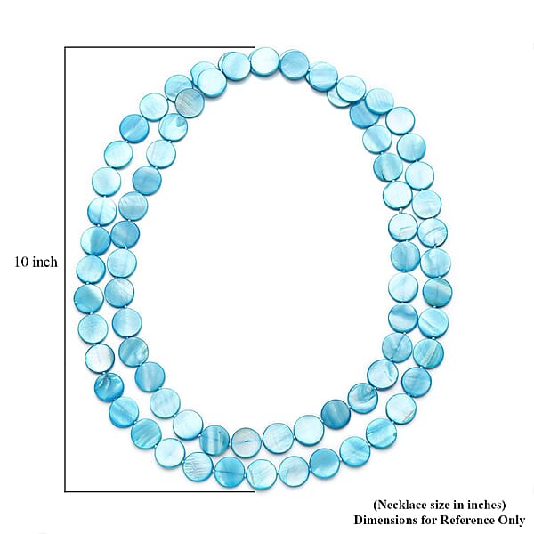 Shop Lc Blue Shell Pearl 14-16mm Endless Necklace 46 Inches