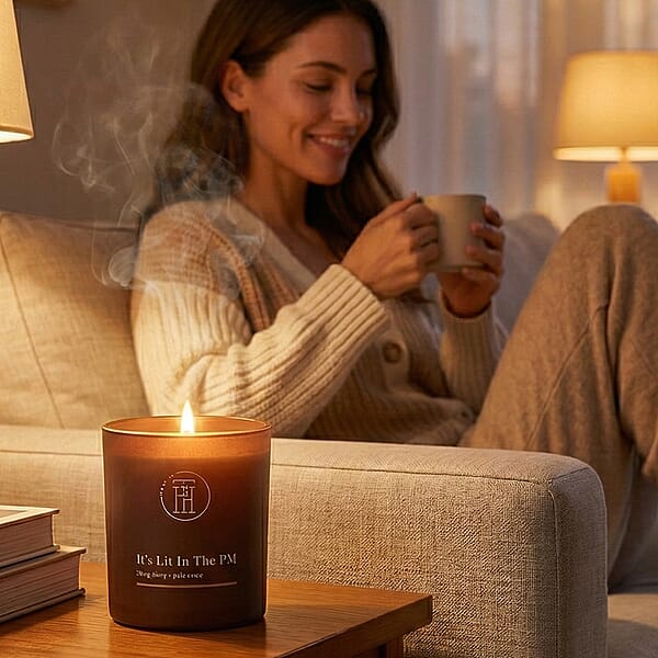 Shop Lc BODY BY TPH It’s Lit In The PM Ylang Ylang & Palo Santo Soy Wax Blend Candle (8oz)