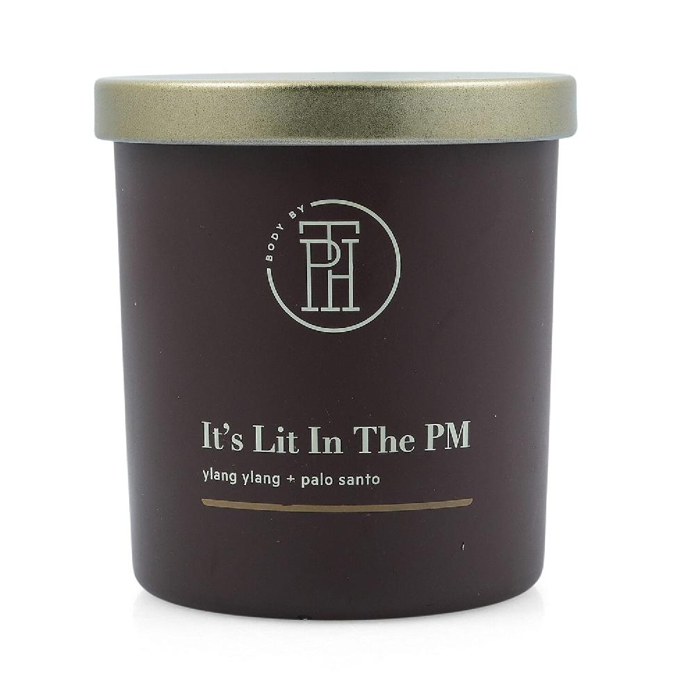 shop lc BODY BY TPH It’s Lit in the PM Ylang Ylang & Palo Santo Soy Wax Blend Candle (8oz)