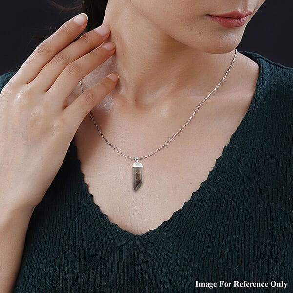 Shop Lc Brazilian Smoky Quartz Pendant Without Chain In Silvertone 56.40 Ctw