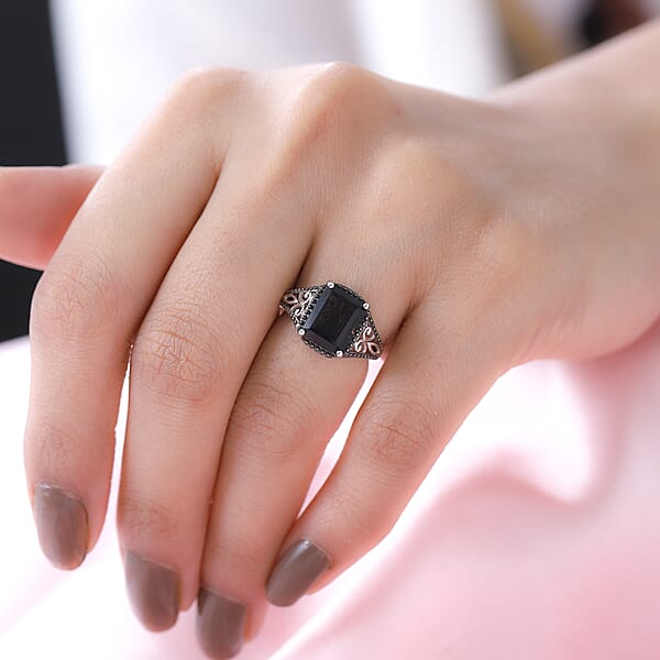 Shop Lc Brazilian Smoky Quartz Solitaire Ring In Platinum Over Sterling Silver 3.65 Ctw