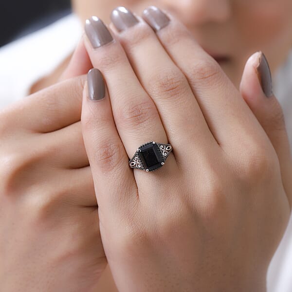 Shop Lc Brazilian Smoky Quartz Solitaire Ring In Platinum Over Sterling Silver 3.65 Ctw