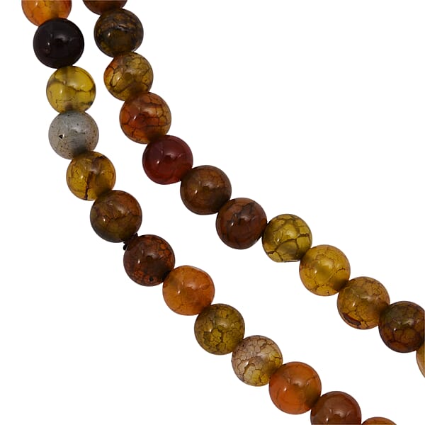 Shop Lc Brown Popcorn Agate Beaded Endless Necklace 235.00 Ctw (36 Inches)