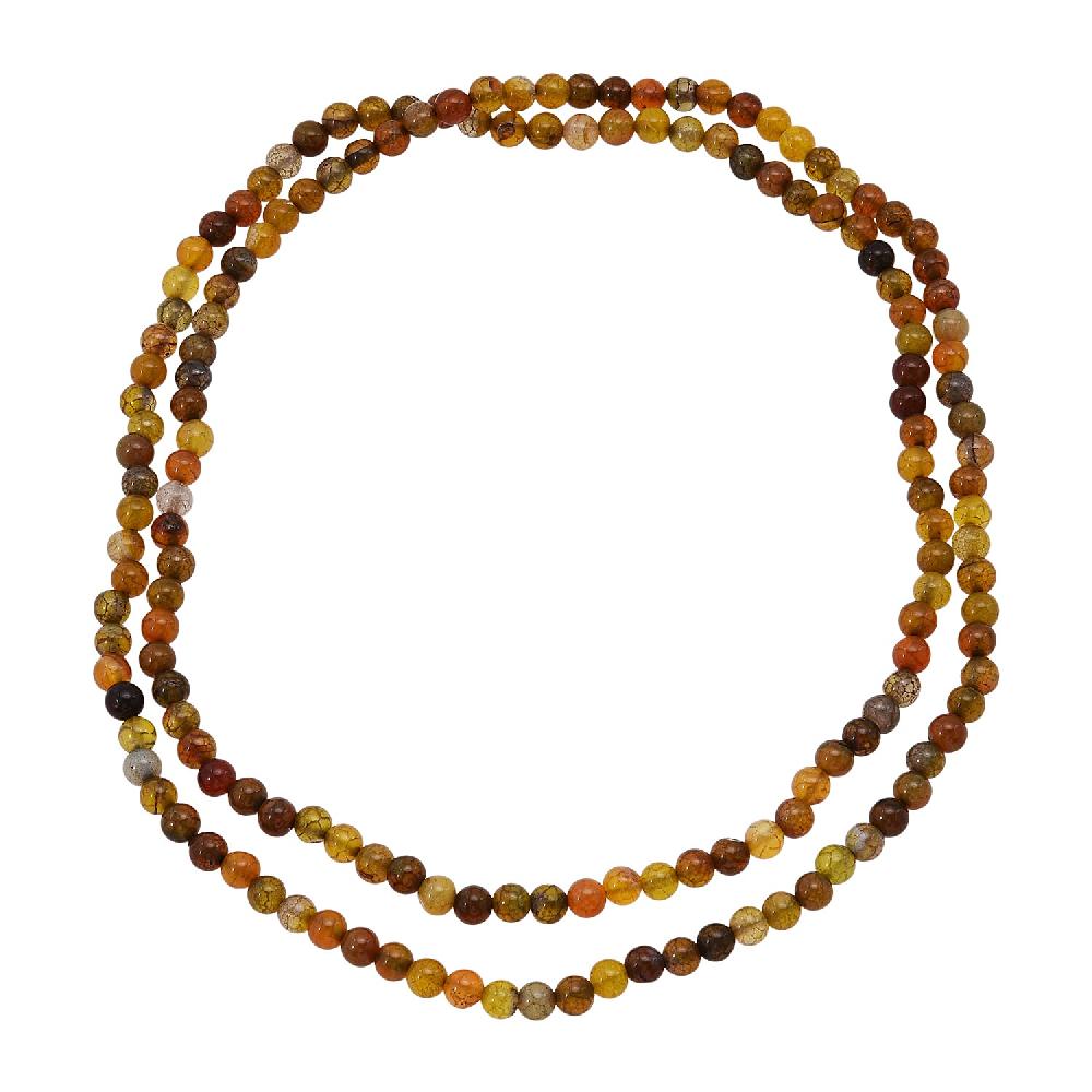 shop lc Brown Popcorn Agate Beaded Endless Necklace 235.00 ctw (36 Inches)