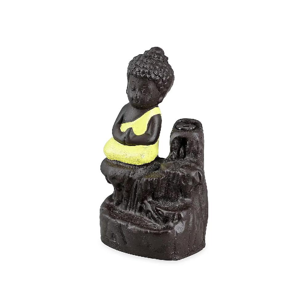 shop lc Brown Resin Buddha Backflow Fountain Gift Set